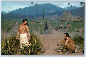 1960 Springfield Illinois IL Postcard State Museum Society Mississipian Indians