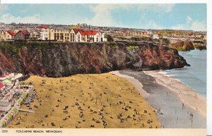 Cornwall Postcard - Tolcarne Beach - Newquay - Showing Houses   V2183