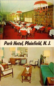 Dual View Park Hotel Plainfield NJ New Jersey VTG Postcard UNP Chrome Arlington 