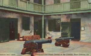 Vintage Postcard Courtyard and Prison Rooms in the Cabildo Orleans Louisiana LA