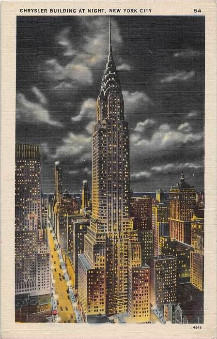 12353   New York City 1940's   Chrysler Building at Night