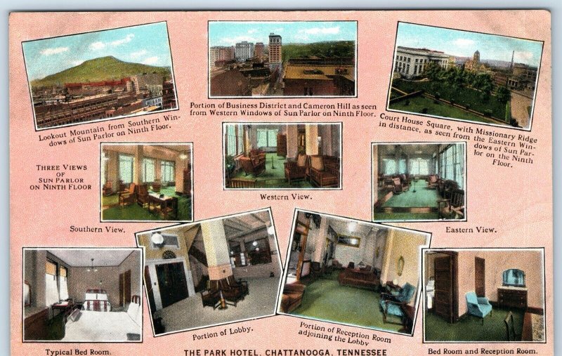 c1910s Chattanooga, TN Park Hotel Multi View Collage Interior Room Downtown A275