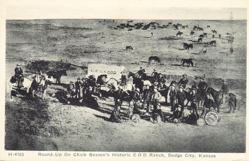 Round-Up on Chalk Benson's Historic COD Ranch - Dodge City