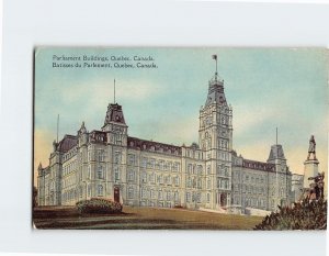 Postcard Parliament Buildings Quebec City Canada