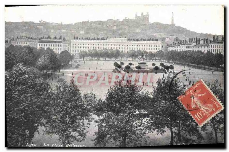 Postcard Old Lyon Artistic Statue of Louis XIV Place Bellecour