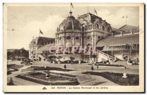 Old Postcard Royan Casino Municipal and the gardens
