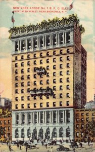 J84/ New York City Postcard c1910 Elks Lodge Building 160