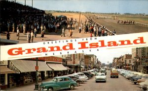 Grand Island Nebraska Fonner Park Horse Racing c1950-60s Vintage Postcard