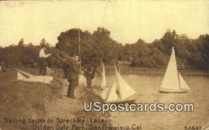 Sailing Yachts, Speckles Lake - San Francisco, California CA  