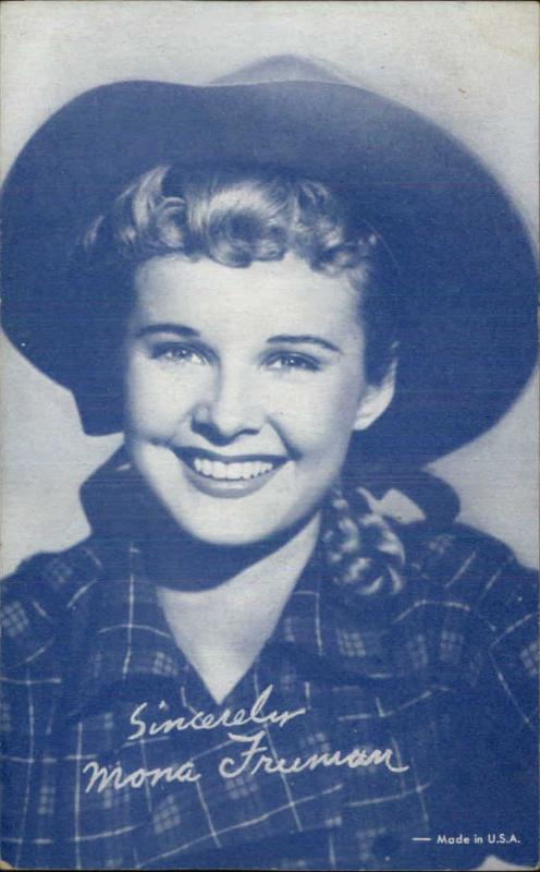 Cowgirl Actress Mona Freeman Mutoscope Arcade Card