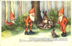 Gnomes, Elves, Fairy, Faries, postal used unknown light corner wear, postal u...
