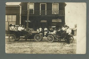 Brooten MINNESOTA RPPC c1910 COMMERCIAL HOTEL Main Street nr Belgrade Glenwood