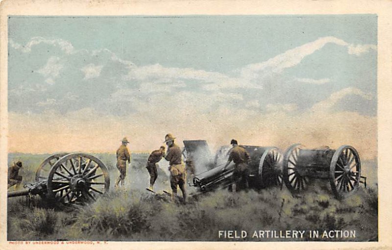 Field Artillery in Action Writing on back 