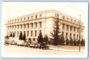 Stockton California CA Postcard RPPC Photo City Hall Building c1940's Vintage