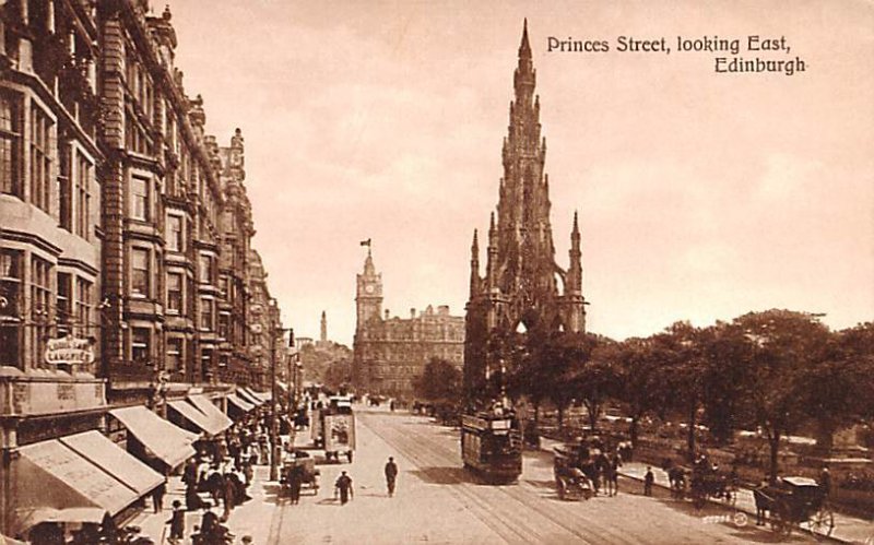 Princes Street Looking East Edinburgh Scotland, UK Unused 