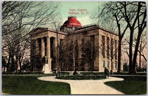 State Capitol Raleigh North Carolina NC Front View Fountain & Grounds Postcard