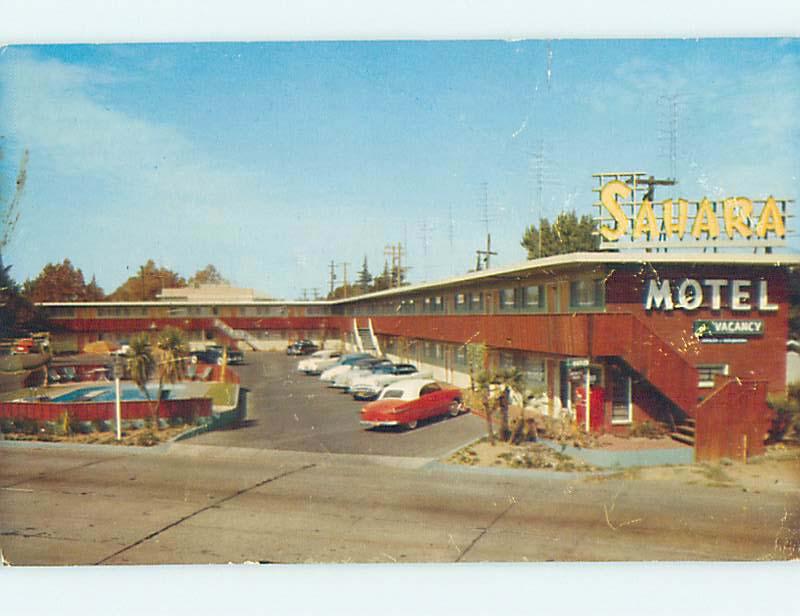 Pre-1980 SAHARA MOTEL Fresno California CA M4392