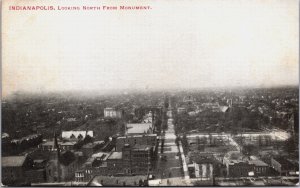 Looking North From Monument Indianapolis Indiana Postcard C072