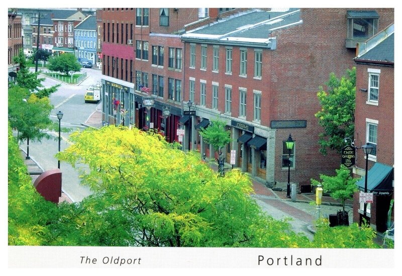 Portlands Oldport Shops Aerial View Downtown Chrome Postcard UNP 756151584110
