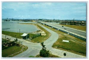 c1950's Prestressed Concrete Bridge Merdeka Bridge Singapore Postcard