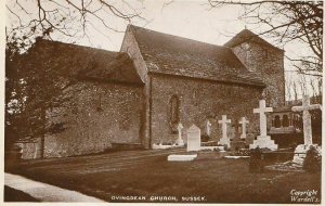 Sussex Postcard - Ovingdean Church - Real Photograph   BH498