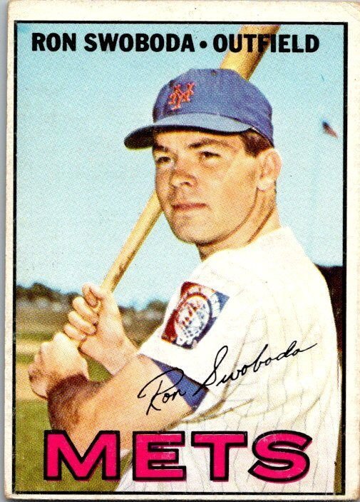 1967 Topps Baseball Card Ron Swoboda New York Mets sk2250