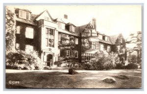 Christian Science Sanatorium West Wing Chestnut Hill MA B&W Chrome Postcard Y13