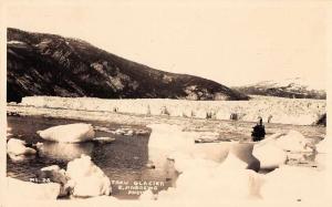 Juneau Alaska Taku Glacier Real Photo Antique Postcard J51720