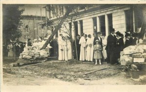 Boyles Hall Dedication C-1910 Dfere Wisconsin RPPC Photo Postcard 20-8604