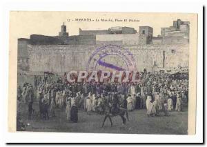 Morocco Meknes Old Postcard The walk up El Hedine (animated)