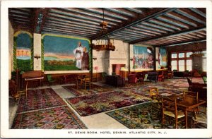 Postcard St. Denis Room at Hotel Dennis in Atlantic City, New Jersey