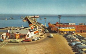 Fisherman's Wharf SANTA CRUZ, CA Monterey Bay c1950s Chrome Vintage Postcard