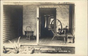 Bethlehem PA Pennsylvania Gemain House Spinning Wheel Real Photo Postcard