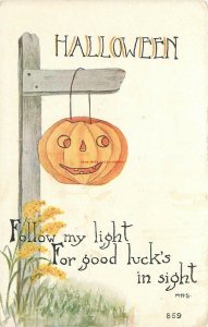 Halloween, Jack O' Lantern, Hanging on Pole, Follow Me The Light, MHS No. 859, 