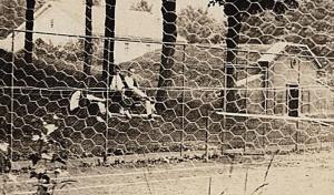 Tennis Court 1917-1930 RPPC Sports People Buildings Old AZO Real Photo Postcard 