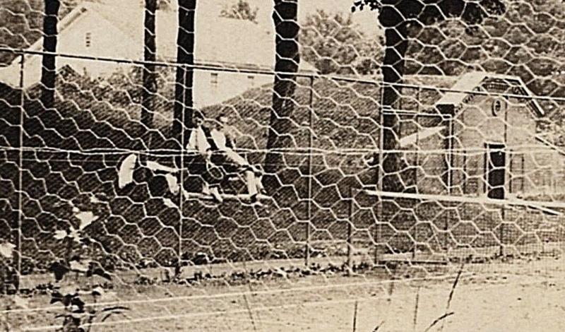 Tennis Court 1917-1930 RPPC Sports People Buildings Old AZO Real Photo Postcard 