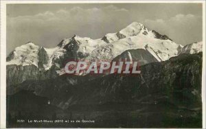 Modern Postcard Mont Blanc (4810 m) seen from Geneva