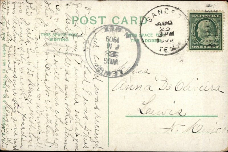 Memphis TN North Main St. Trolley c1910 Postcard