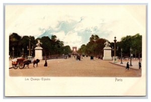 Les Champs Elysees Street View Paris France UNP UDB Postcard C19