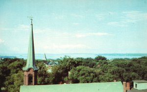 Postcard View Of Casco Bay From Portland Observatory Built 1807 Portland Maine