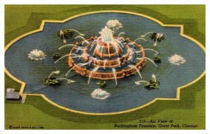 Postcard FOUNTAIN SCENE Chicago Illinois IL AQ5846