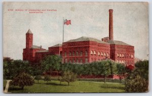 Bureau Of Engraving &  Printing Washington D.C. Grounds Trees Outside Postcard