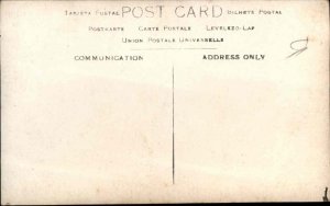 Bride Groom Wedding Backyard Garden Lace Dress Veil c1900s-20s Vintage RPPC