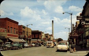 Laramie Wyoming WY Woodie Station Wagon Truck 1950s Street Scene PC