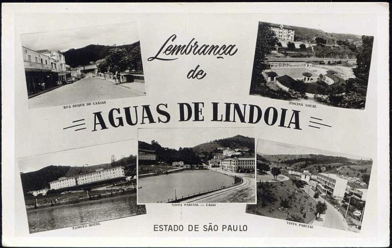 brazil, LINDOIA, S.P., Multiview, Street Scenes, Tamoyo Hotel (1950s) RPPC