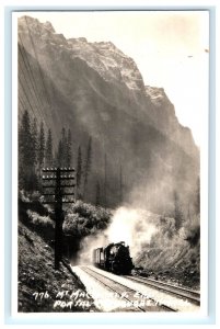 Mt Macdonald East Tunnel British Columbia Canada Real Photo RPPC Postcard (EX5)