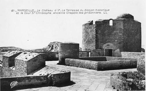 France - Marseille, Le Chateau d'If  Terrace at the Dungeon    RPPC