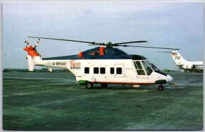 Helicopter Westland 30 G-BKGD c/n 002 of British Copenhagen Airlines Postcard