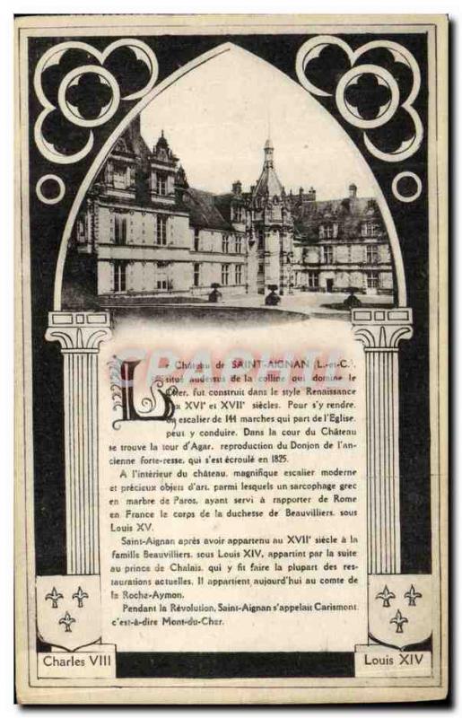 Old Postcard Chateau of Saint Aignan