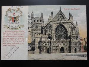 Devon: Exeter Cathedral, Heraldic Coat of Arms c1906